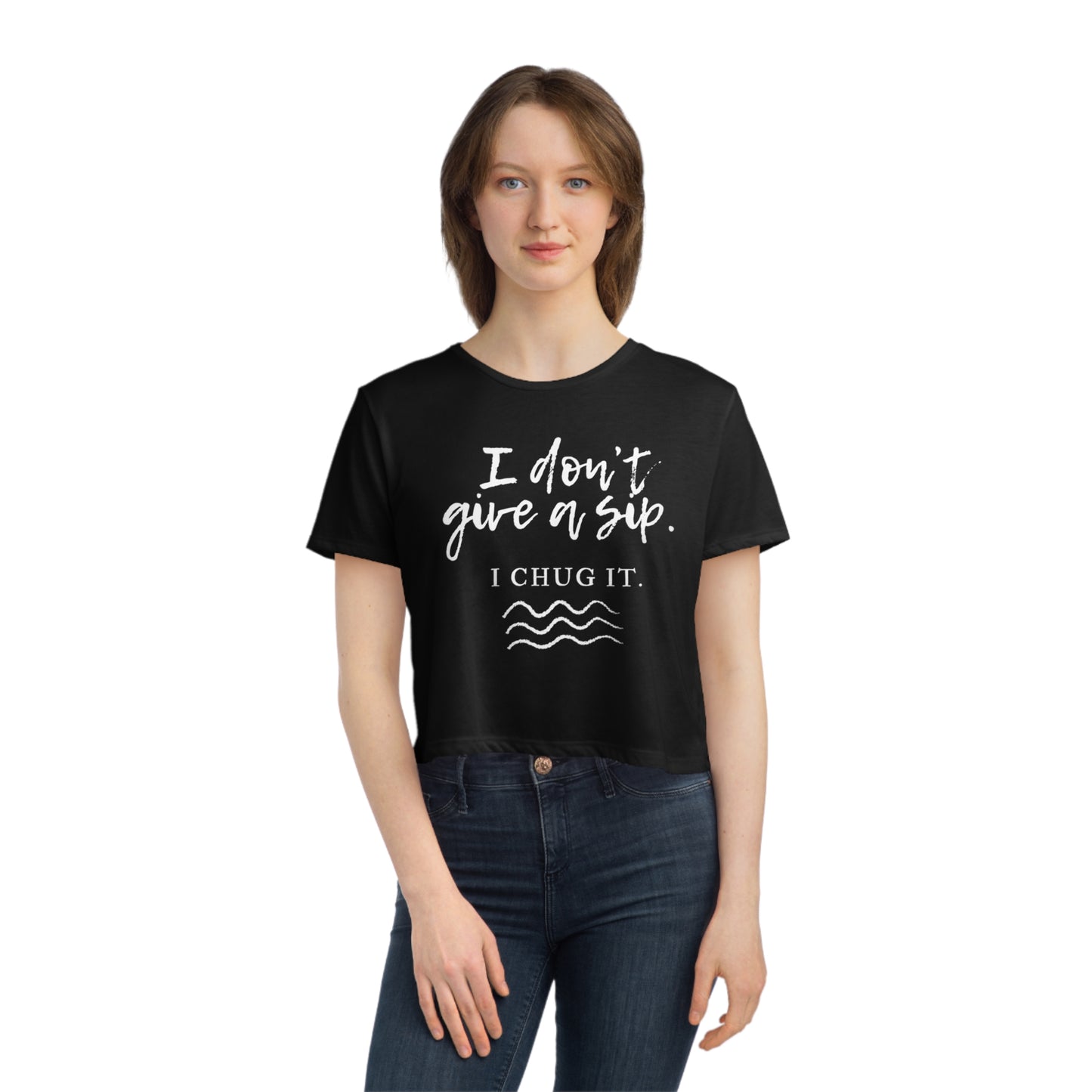 Don't give a sip Cropped Tee