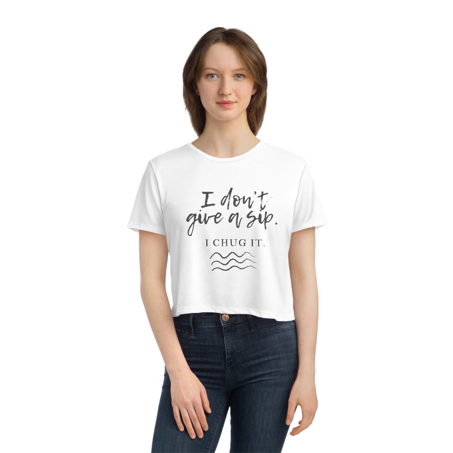 Don't give a sip Cropped Tee